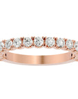 Verighetă Eternity din Aur 14k cu Diamante Create în Laborator Brilliant de 0.79 ct din 14k Aur Roz - Castelo.ro