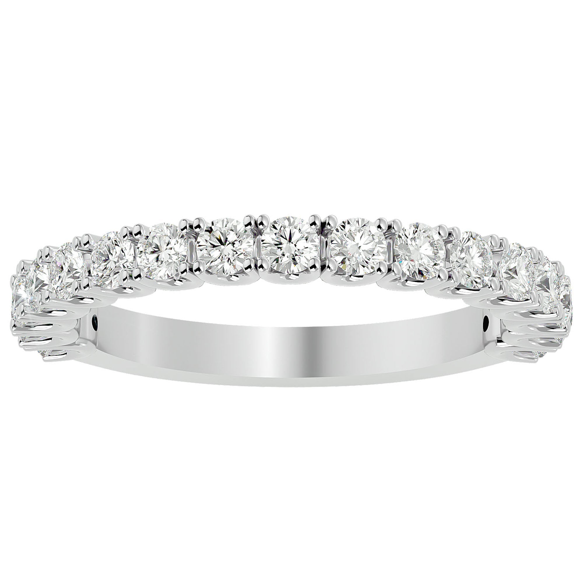 Verighetă Eternity din Aur 14k cu Diamante Create în Laborator Brilliant de 0.79 ct din 14k Aur Alb - Castelo.ro