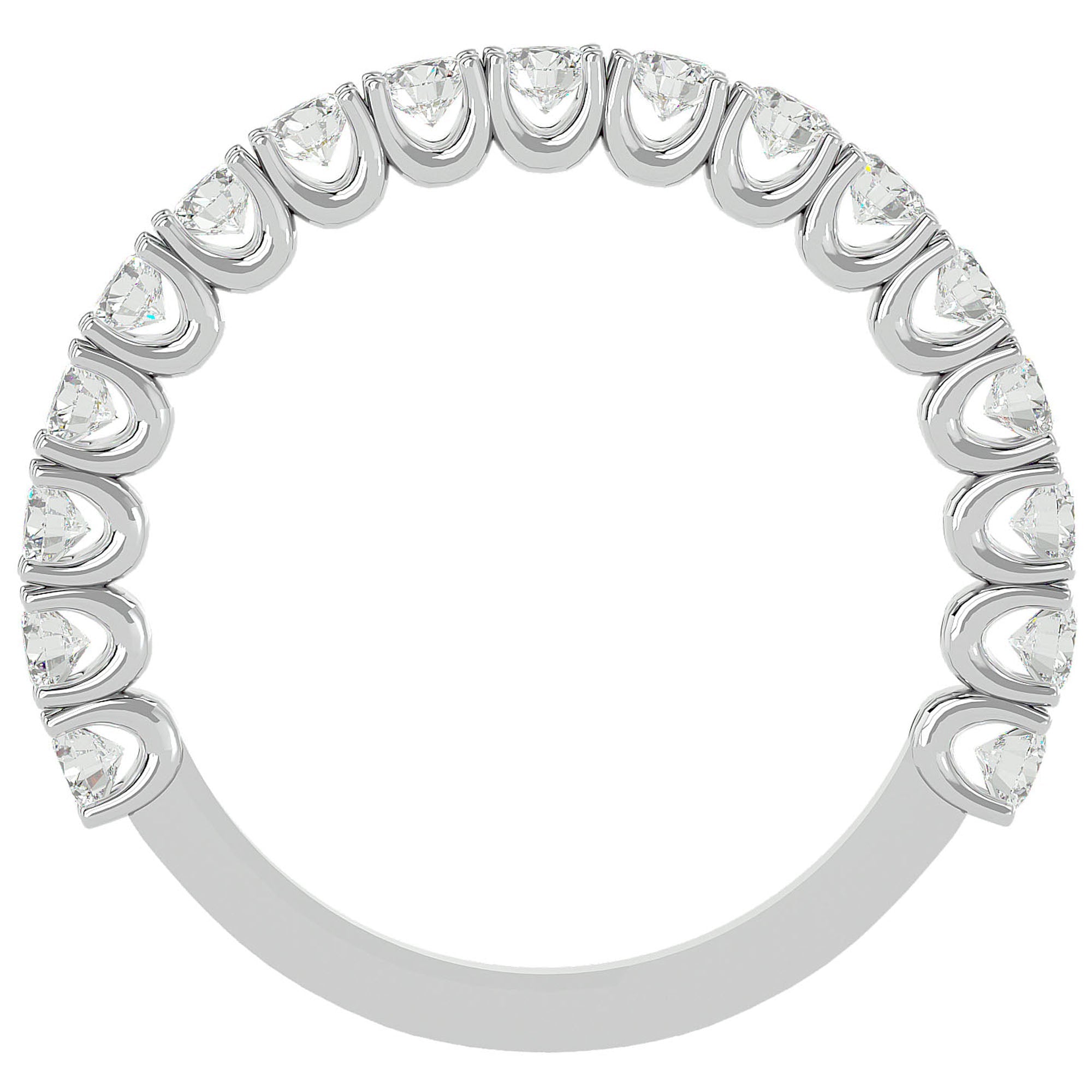 Verighetă Eternity din Aur 14k cu Diamante Create în Laborator Brilliant de 0.79 ct din 14k Aur Alb - Castelo.ro
