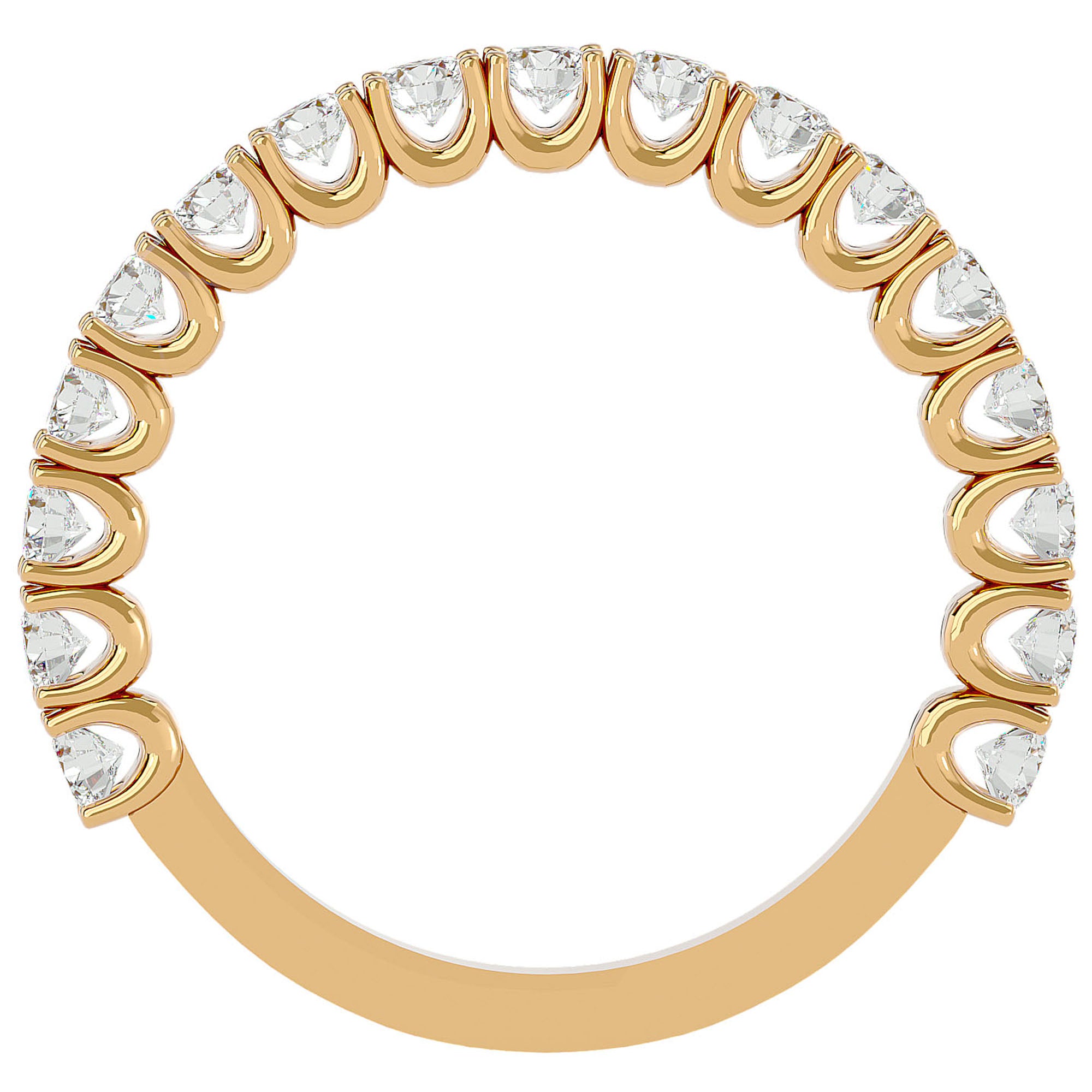 Verighetă Eternity din Aur 14k cu Diamante Create în Laborator Brilliant de 0.79 ct din 14k Aur Galben - Castelo.ro