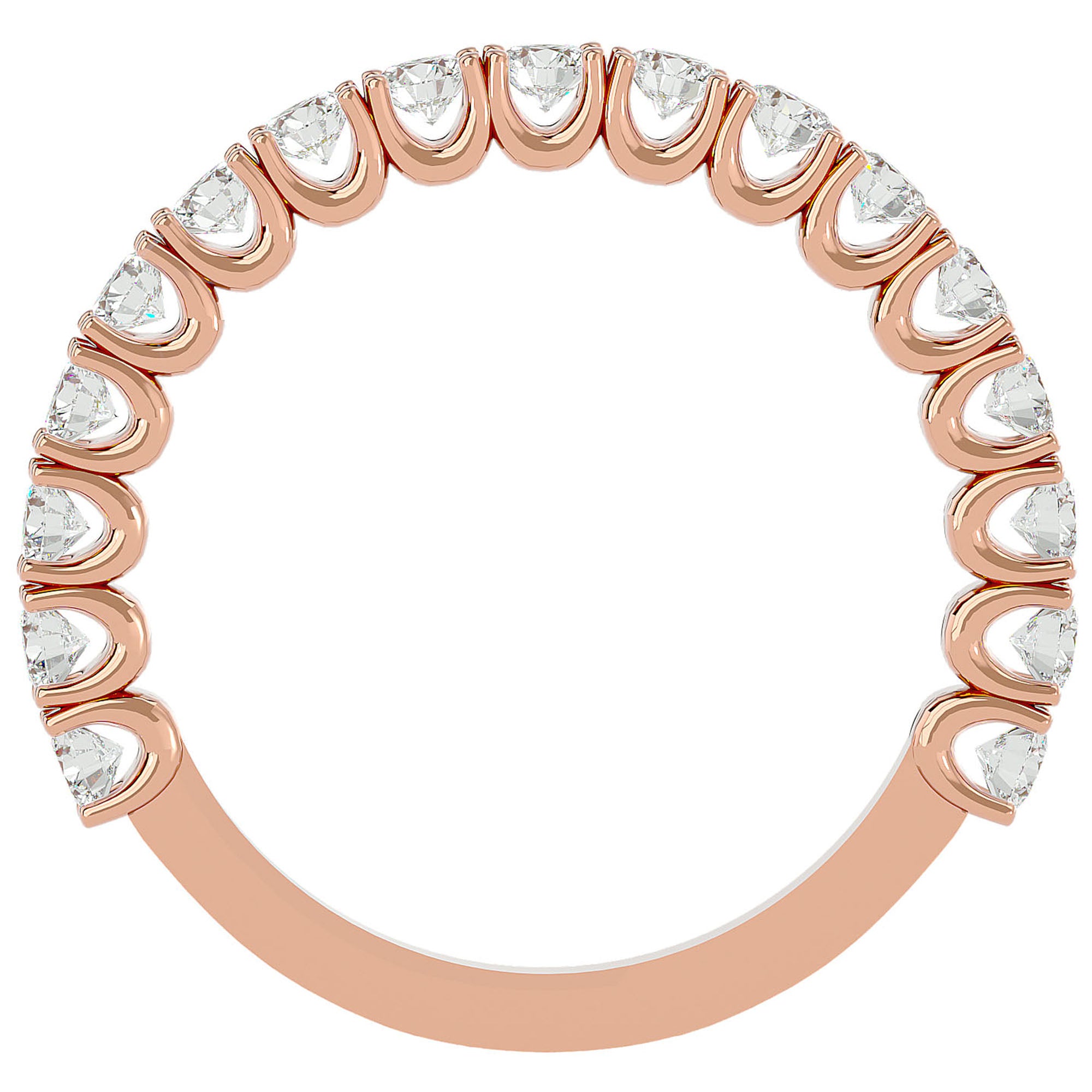 Verighetă Eternity din Aur 14k cu Diamante Create în Laborator Brilliant de 0.79 ct din 14k Aur Roz - Castelo.ro