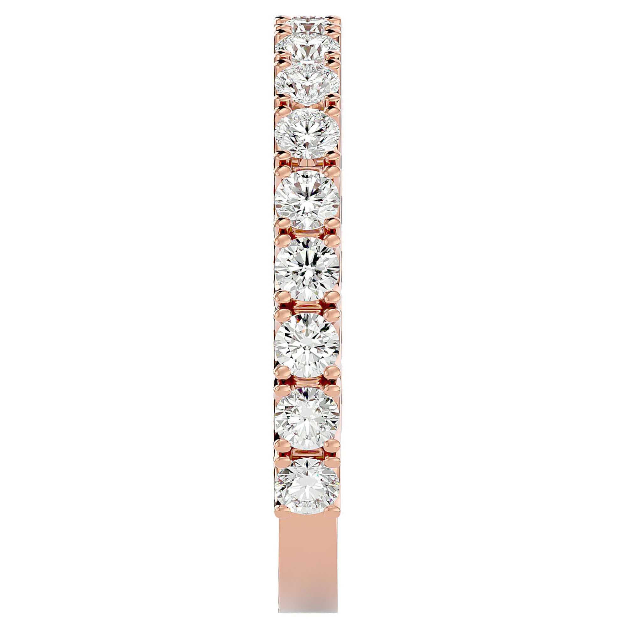 Verighetă Eternity din Aur 14k cu Diamante Create în Laborator Brilliant de 0.79 ct din 14k Aur Roz - Castelo.ro