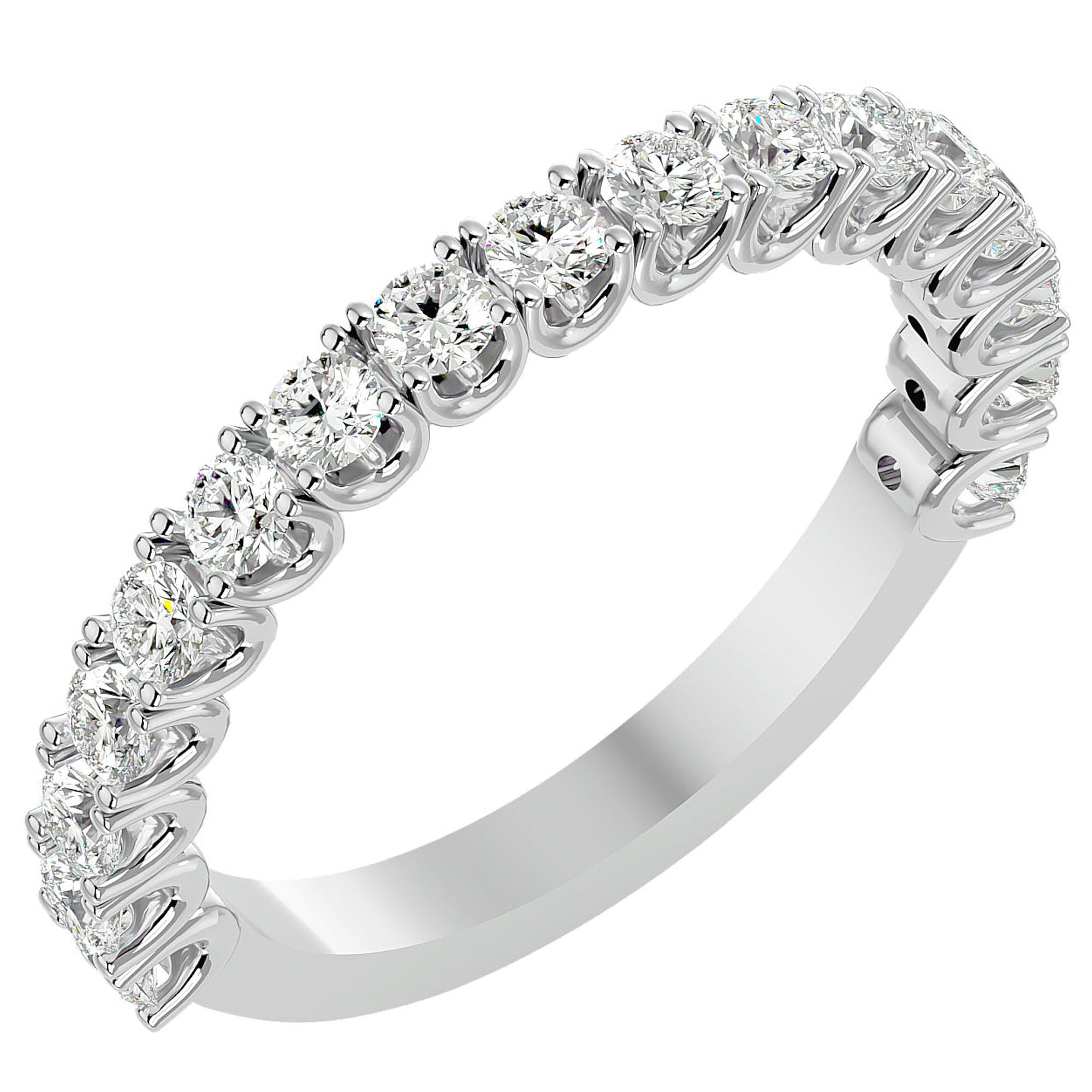 Verighetă Eternity cu Moissanite Brilliant de 0.79 ct din Platina - Castelo.ro