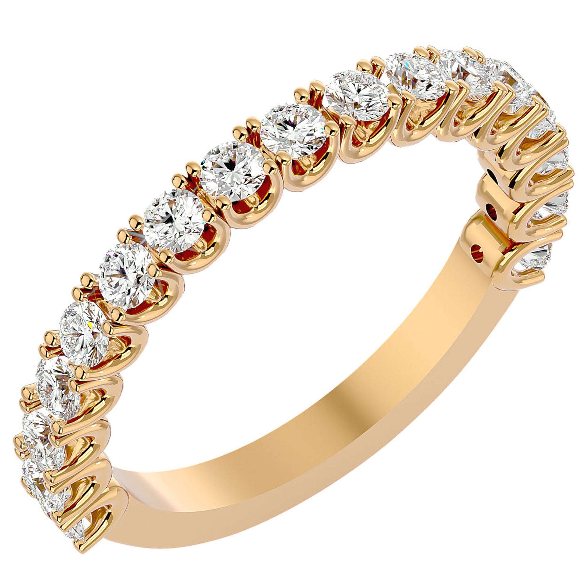 Verighetă Eternity cu Moissanite Brilliant de 0.79 ct din 18k Aur Galben - Castelo.ro