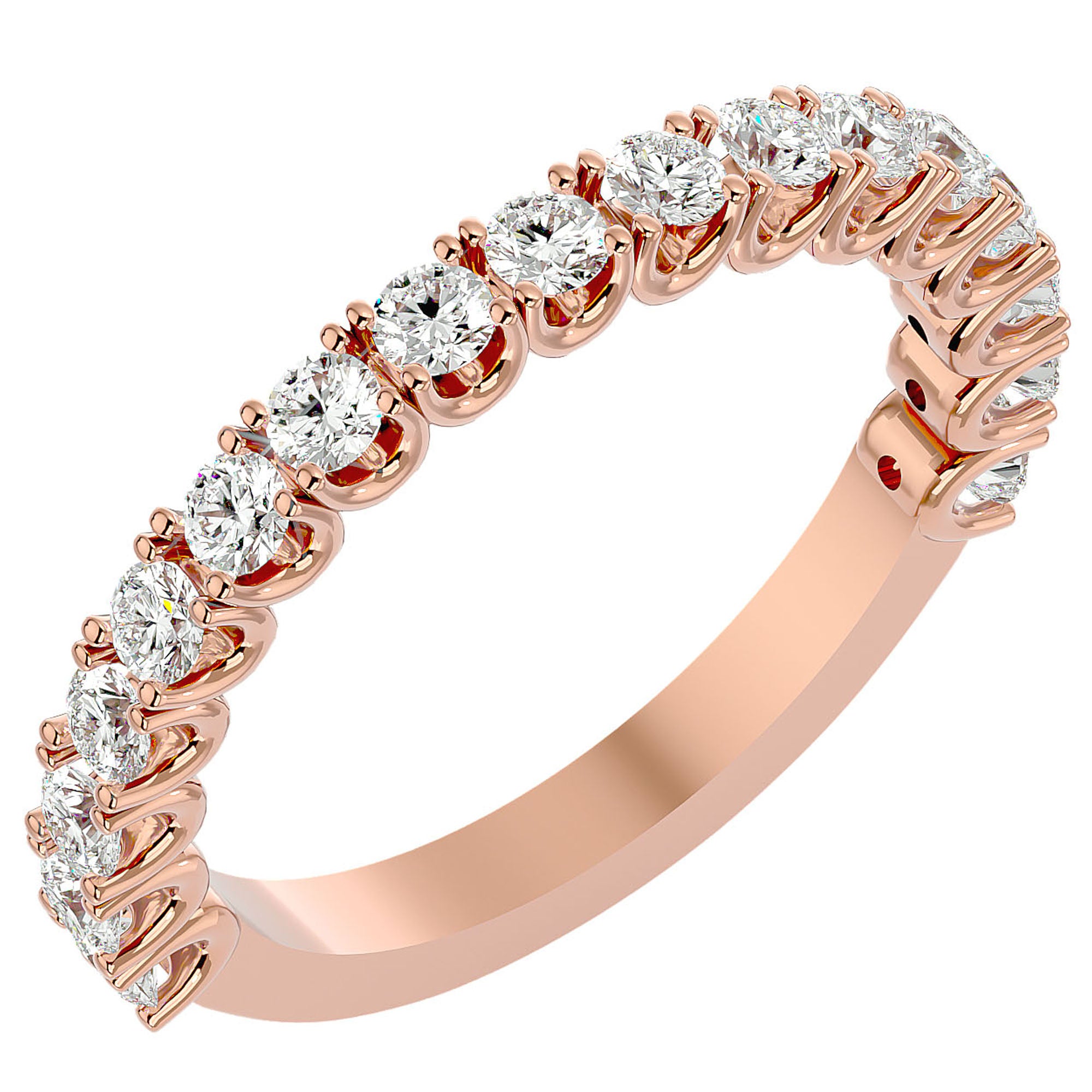 Verighetă Eternity din Aur 14k cu Diamante Create în Laborator Brilliant de 0.79 ct din 14k Aur Roz - Castelo.ro