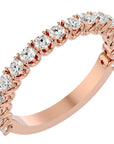 Verighetă Eternity din Aur 14k cu Diamante Create în Laborator Brilliant de 0.79 ct din 14k Aur Roz - Castelo.ro