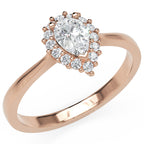 Inel de Logodnă St. Moritz din Aur 14k cu Diamant Creat în Laborator Pear de 0.5 ct din 14k Aur Roz - Castelo.ro