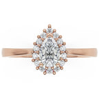 Inel de Logodnă St. Moritz din Aur 14k cu Diamant Creat în Laborator Pear de 0.5 ct din 14k Aur Roz - Castelo.ro