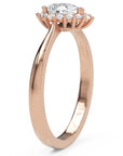 Inel de Logodnă St. Moritz din Aur 14k cu Moissanite Pear de 0.5 ct din 14k Aur Roz - Castelo.ro