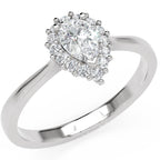 Inel de Logodnă St. Moritz din Aur 14k cu Diamant Creat în Laborator Pear de 0.5 ct din 14k Aur Alb - Castelo.ro