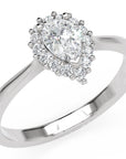 Inel de Logodnă St. Moritz din Aur 18k cu Diamant Creat în Laborator Pear de 0.3 ct din Platina - Castelo.ro