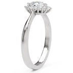 Inel de Logodnă St. Moritz din Aur 14k cu Moissanite Pear de 0.5 ct din 14k Aur Alb - Castelo.ro