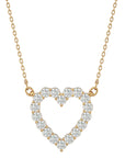 Lanț cu Pandantiv Inimă Eternă Moissanite de 0.46 ct din 18K Aur Galben - Castelo.ro