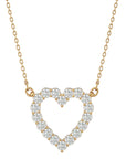 Lanț din Aur 14k cu Pandantiv Inimă Eternă Moissanite de 0.46 ct din 14K Aur Galben - Castelo.ro