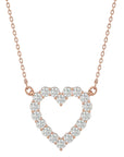 Lanț din Aur 14k cu Pandantiv Inimă Eternă Diamante Naturale de 0.46 ct din 14K Aur Roz - Castelo.ro