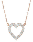 Lanț din Aur 14k cu Pandantiv Inimă Eternă Diamante Naturale de 0.46 ct din 14K Aur Roz - Castelo.ro