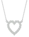 Lanț din Aur 14k cu Pandantiv Inimă Eternă Diamante Create în Laborator de 0.46 ct din 14K Aur Alb - Castelo.ro