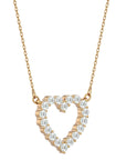 Lanț din Aur 14k cu Pandantiv Inimă Eternă Diamante Naturale de 0.46 ct din 14K Aur Galben - Castelo.ro