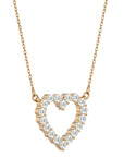 Lanț din Aur 14k cu Pandantiv Inimă Eternă Diamante Naturale de 0.46 ct din 14K Aur Galben - Castelo.ro