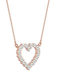 Lanț din Aur 14k cu Pandantiv Inimă Eternă Diamante Naturale de 0.46 ct din 14K Aur Roz - Castelo.ro