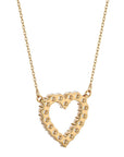Lanț din Aur 14k cu Pandantiv Inimă Eternă Diamante Naturale de 0.46 ct din 14K Aur Galben - Castelo.ro