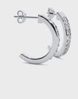 Cercei Hoop Nobili cu Diamante Naturale de 0.46 ct