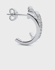 Cercei Hoop Vals din Aur 14k cu Moissanite de 0.92 ct