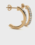 Cercei Hoop Nobili cu Diamante Naturale de 0.46 ct