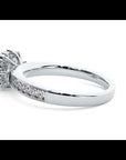 Inel de Logodnă La Fleur Pavé din Aur 14k cu Diamante Create în Laborator de 1.15 ct