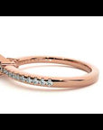 Inel de Logodnă Atena cu Trei Diamante Naturale Pavè 0.39 ct