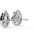 Cercei Stud Tear Drop din Aur 14k cu Moissanite de 0.81 ct