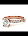 Inel De Logodnă Solitaire Pavé cu Diamante Naturale de 0.85 ct