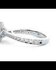 Inel de Logodnă din Aur 14k cu Moissanite Brilliant Rotund Halo Pavé de 1.59 ct
