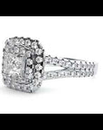 Inel de Logodnă Vintage Pavé Halo din Aur 14k cu Moissanite de 0.84 ct