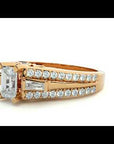 Inel De Logodnă Goutte de Rosée din Aur 14k cu Diamante Naturale Pavé de 1.05 ct