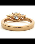 Inel de Logodnă Renée din Aur 14k cu Trei Moissanite de 1.95 ct
