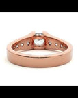 Inel Retro Solitaire Pavé din Aur 14k cu Diamante Create în Laborator de 0.81 ct.