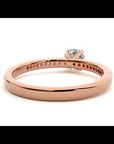Inel De Logodnă Solitaire Pavé din Aur 14k cu Moissanite de 0.35 ct