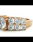 Inel De Logodnă Versailles Solitaire din Aur 14k cu Diamante Create în Laborator de 3.14 ct
