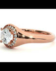 Inel de Logodnă Retro din Aur 14k cu Diamante Naturale Brilliant Halo de 0.54 ct