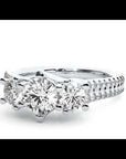 Inel de Logodnă Solitaire Pavè din Aur 14k cu Diamante Create în Laborator de 0.90 ct