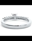 Inel de Logodnă Pavé din Aur 14k cu Diamante Naturale Tăietură Princess de 0.85 ct