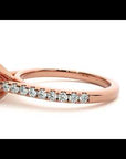 Inel de Logodnă din Aur 14k cu Diamante Create în Laborator Solitaire Etern Pavé de 1.36 ct
