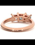 Inel de Logodnă Trei Diamante Naturale Tăietură Princess de 2.18 ct