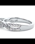 Inel de Logodnă din Aur 14k cu Diamante Create în Laborator Pavé în Spirală Eternă de 0.87 ct