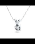 Lanț cu Pandantiv Solitaire Rotund din Diamant Natural de 0.59 ct