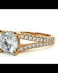 Inel de Logodnă din Aur 14k cu Moissanite Tăietură Rotund Brilliant de 1.66 ct