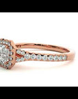 Inel de Logodnă Retro Pavé cu Diamante Naturale de 0.46 ct