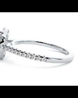 Inel de Logodnă Retro Halo Pavé din Aur 14k cu Moissanite de 1.50 ct
