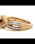 Inel de Logodnă Duo Eternal din Aur 14k cu Moissanite Brilliant de 2.18 ct